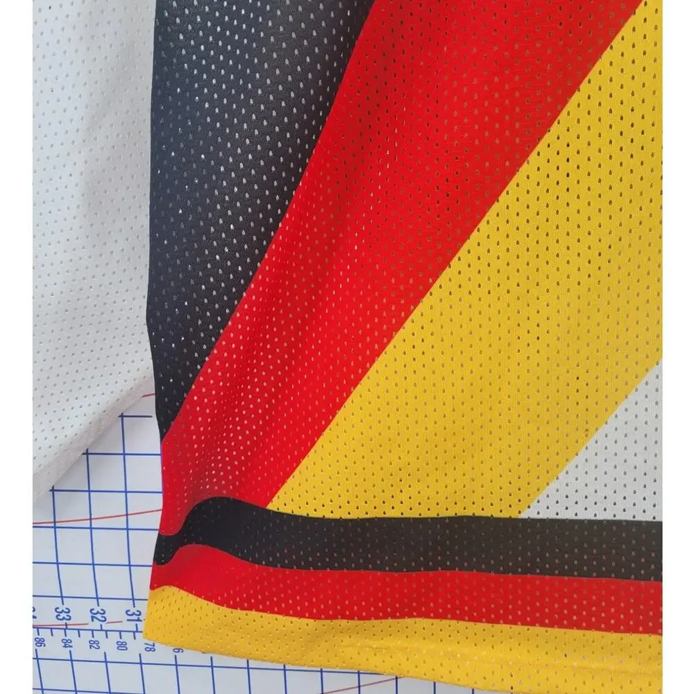 Vintage Adidas Karamalz Hockey Jersey Red Black Gold Timeless Streetwear‎